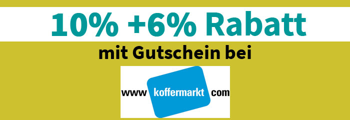 10 % Rabatt mit koffermarkt.com Gutscheincode